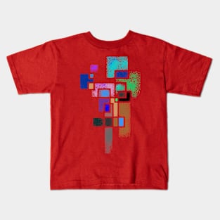 Abstract Color Cube Pattern Kids T-Shirt